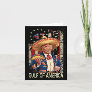 Trump Funny Gulf Of Us America Est 2025 1 Card