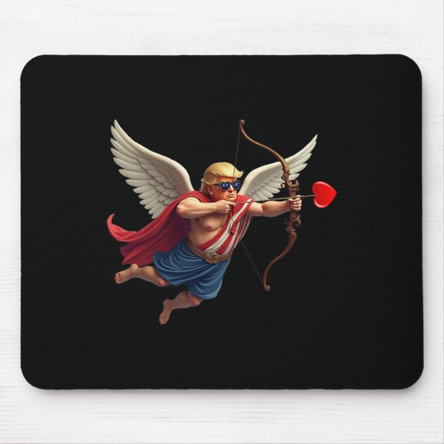 Trump Funny Heart Valentine  Mouse Pad (Front)