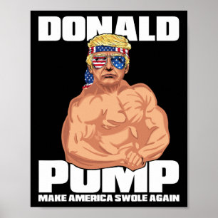 Trump Funny July 4th Donald Pump Poster
