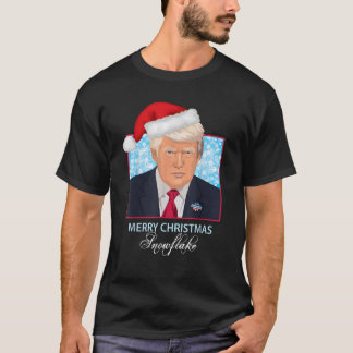 Trump Funny Merry Christmas Snowflake Gift T-Shirt
