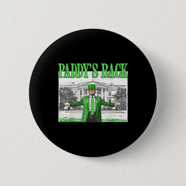 Trump Funny St Patricks Day St Pattys Day Dancing  2 Inch Round Button (Front)