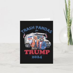 Trump Garbage Trash Pandas For Trump 2024 Card