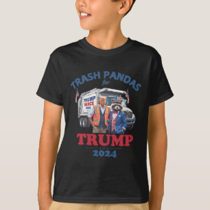 Trump Garbage Trash Pandas For Trump 2024  T-Shirt