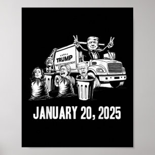 Trump Garbage Truck Waste Management Inauguration Poster