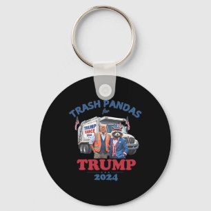 Trump Garbyge Trash Pandas For Trump 2024  Keychain