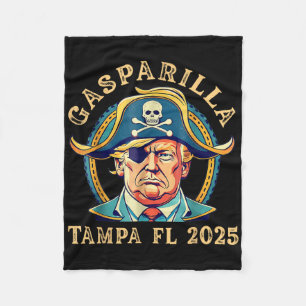 Trump Gasparilla Tampa Fl 2025 Pirate Festival Fleece Blanket