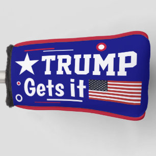 Trump Gets it!  blue  Golf Head Cover