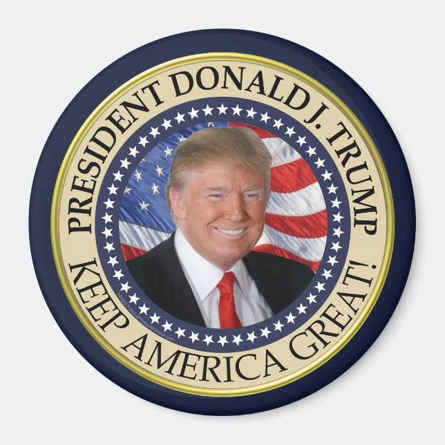 Trump Gifts 2025 President Donald Trump America Magnet (Front)