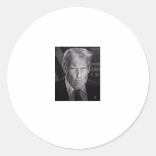 Trump Gigachad Portrait Classic Round Sticker