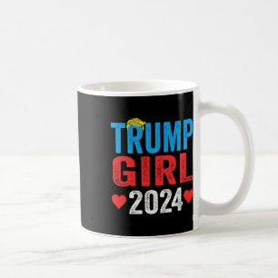 Trump Girl 2024 Cute Trump Flag Women Girls Kids  Coffee Mug