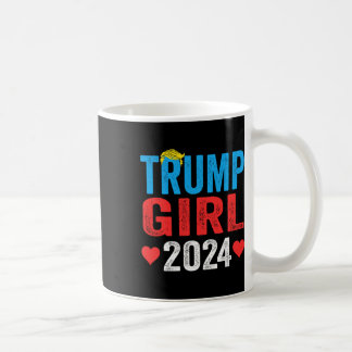 Trump Girl 2024 Cute Trump Flag Women Girls Kids Coffee Mug
