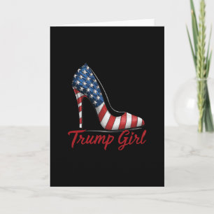 Trump Girl High Heel Stilettos American Flag Trump Card