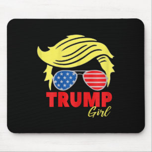 Trump Girl Messy Bun Trump 2024 Election American Mouse Pad