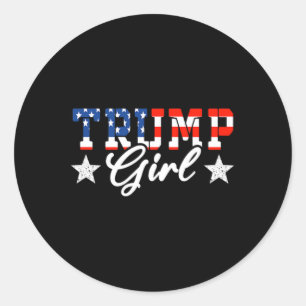 Trump Girl (on Ck) Trump Girl No Apologies Mega Me Classic Round Sticker
