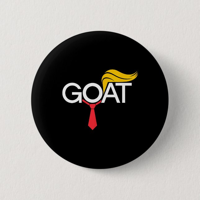 Trump Goat Election Funny Support Republican Pro A 2 Inch Round Button (Front)