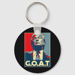 Trump Goat Middle Finger Election 2024 Republican Keychain