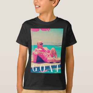 Trump Goat Shirt Summer 2024 Retro Funny Pink Dona