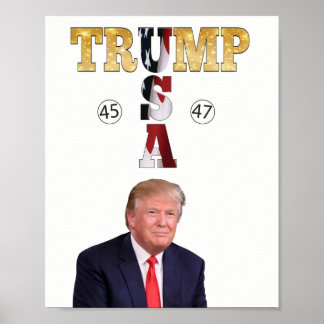 Trump Gold 💖 Presidential 💕 USA 45 47 Poster
