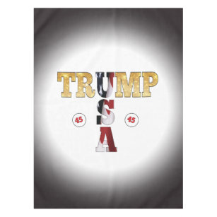 Trump Gold Presidential USA Tablecloth