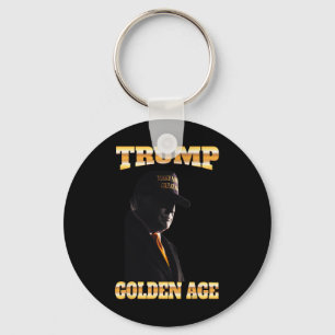 Trump Golden Age Silhouette Mega 45 47 Golden Tie  Keychain