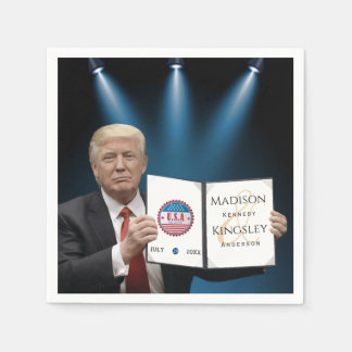 Trump Greatest 💍 Patriot Wedding  Napkin