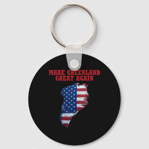 Trump Greenland Usa Flag Make Greenland Great Agai Keychain