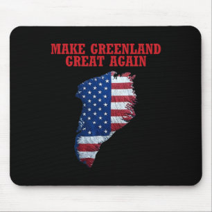 Trump Greenland Usa Flag Make Greenland Great Agai Mouse Pad