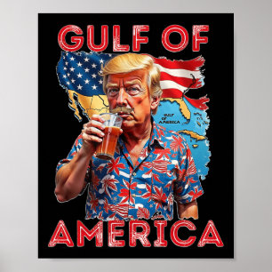 Trump Greeting From The Gulf Beach Of America Patr Poster