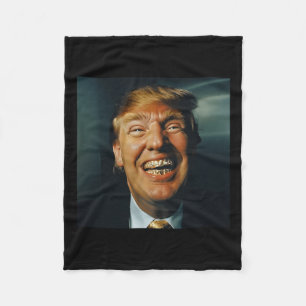 Trump Grillz Fleece Blanket