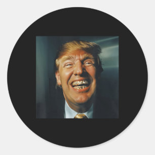 Trump Grillz, President Trump 2024  Classic Round Sticker