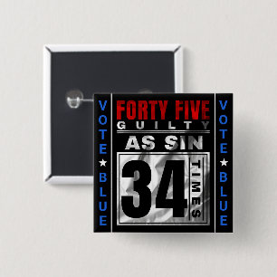 Trump Guilty 2 Inch Square Button