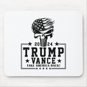 Trump Hair Skull Halloween American Flag Trump Van Mouse Pad