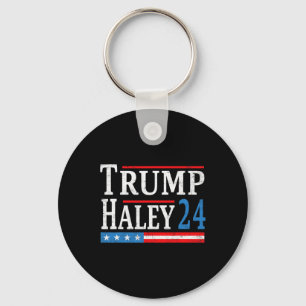 Trump Haley 2024 President Election Republican Tic Keychain