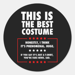 Trump Halloween Costume  Classic Round Sticker