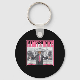 Trump Hands Wide In Front Of White Daddy's Home Ho Keychain