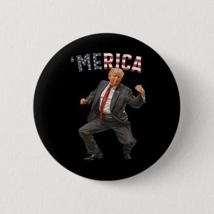 Trump Happy 4th Of July Trump American Flag Gifts 2 Inch Round Button