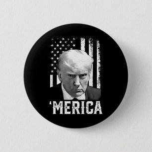 Trump Happy 4th Of July Trump American Flag Gifts 2 Inch Round Button