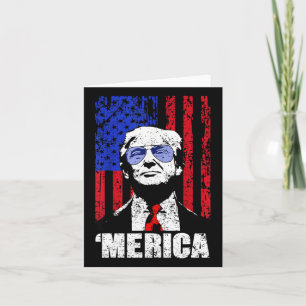 Trump Happy 4th Of July Trump American Flag Gifts Card