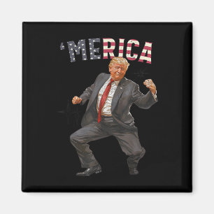 Trump Happy 4th Of July Trump American Flag Gifts  Magnet