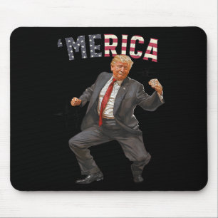 Trump Happy 4th Of July Trump American Flag Gifts  Mouse Pad