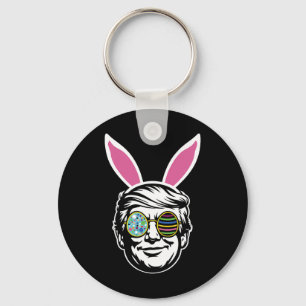 Trump Happy Easter Bunny Egg Hunt Spring Funny Hop Keychain