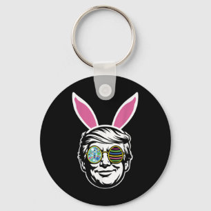 Trump Happy Easter Bunny Egg Hunt Spring Funny Hop Keychain