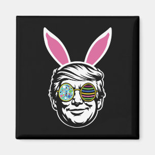 Trump Happy Easter Bunny Egg Hunt Spring Funny Hop Magnet