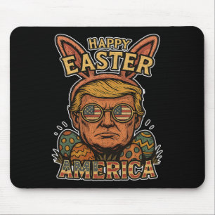 Trump Happy Easter Bunny Egg Hunt Spring Funny Hop Mouse Pad