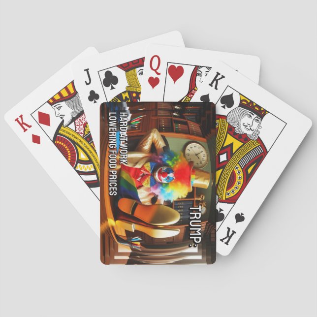 Trump hard at work! playing cards (Back)