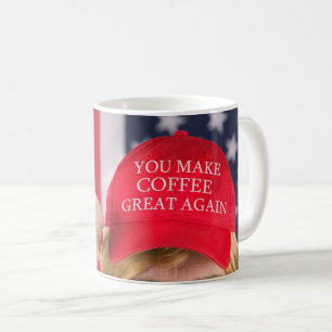 Trump Hat You Make Coffee Great Again Humour Mug