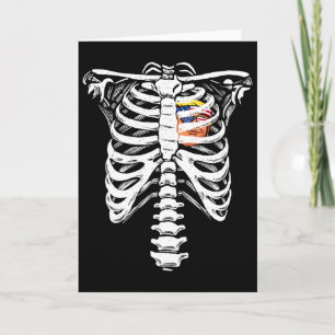 Trump Heart Skeleton Rib Cage Halloween Love Trump Card