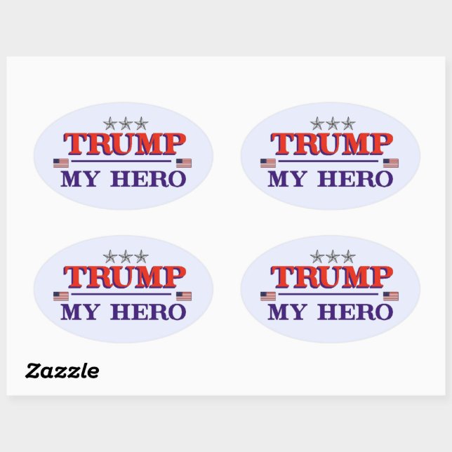 TRUMP Hero Oval Sticker (Sheet)