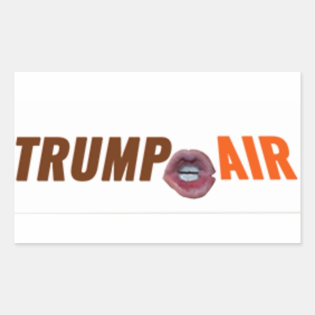 Trump Hot Air Au Naturel White Sticker (Front)