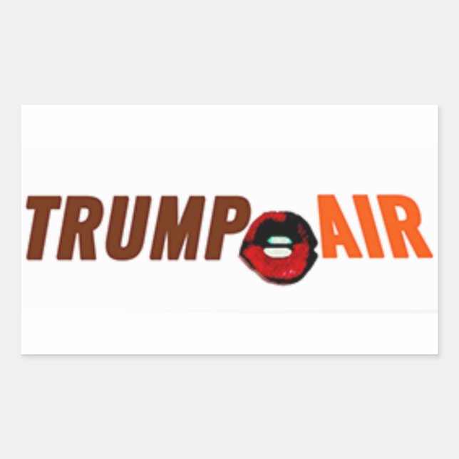 Trump Hot Air Outre White Sticker (Front)